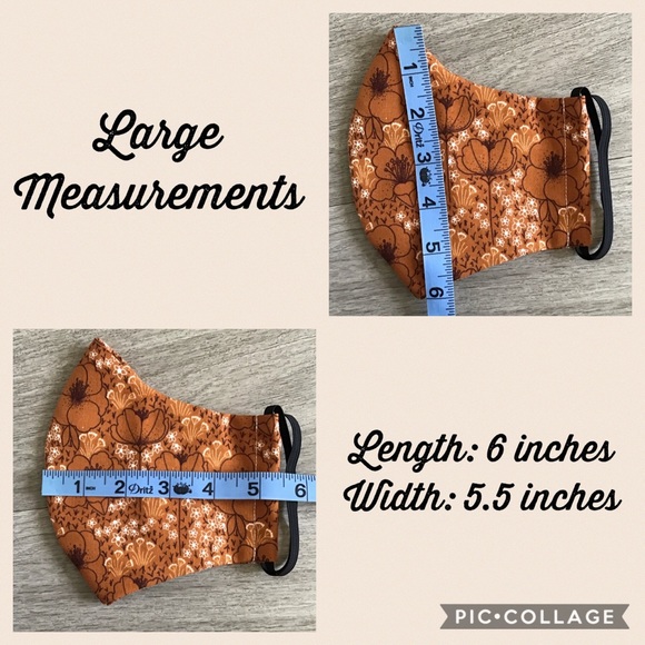 Copper Floral Face Mask - Picture 4 of 5